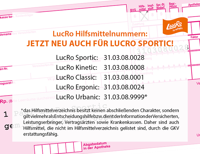 LucRo Hilfsmittelnummern